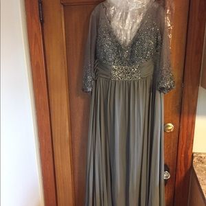 Beautiful Beaded Montage by Mon Cheri Dress